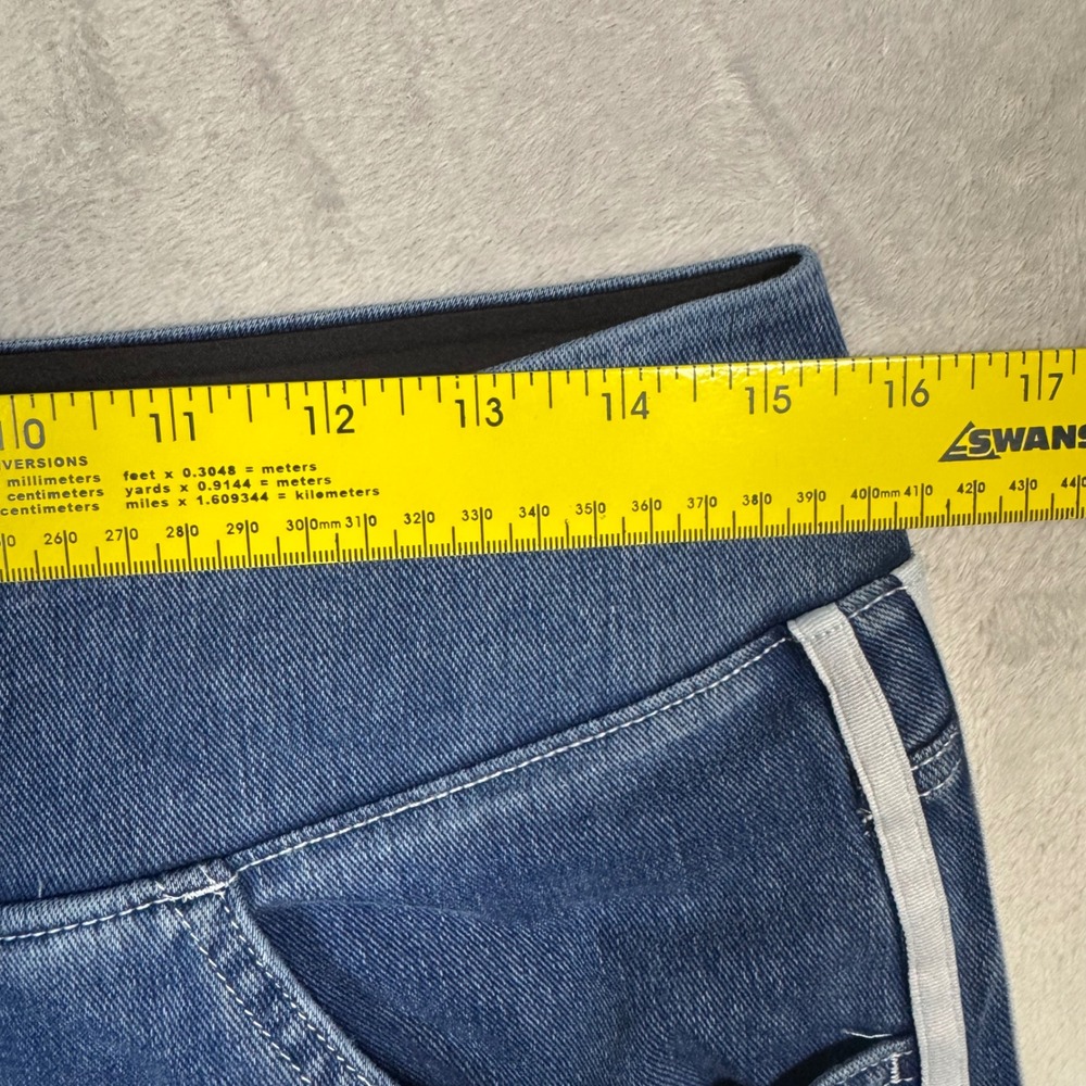 NWOT Halara Flex Womens High Waisted Stripe Wide‎ Leg Flowy Jeans L Pockets - Picture 10 of 13